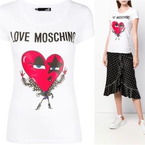 LOVE MOSCHINO | Rockstar Heart T-shirt - White
